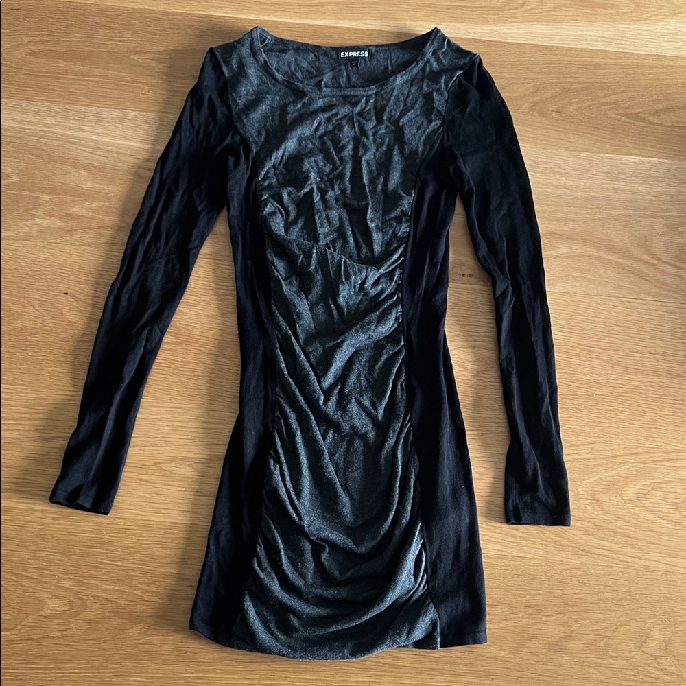Express Black Long Sleeve Dress